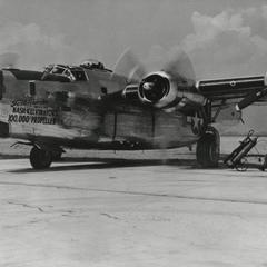 The 100,000th Nash-Kelvinator propeller on a World War II bomber