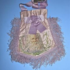 Hand-stitched lavender satin bag
