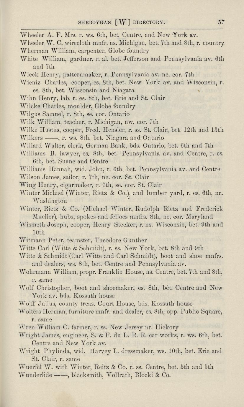 Directories of the city and county of Sheboygan (25 Volumes) - Full ...