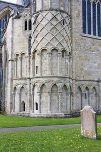 Christchurch Priory north transept from the northeast