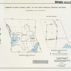 [Public Land Survey System map: Wisconsin Township 43 North, Range 04 West]