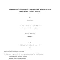 Bayesian Simultaneous Partial Envelope Model with Application to an Imaging Genetics Analysis