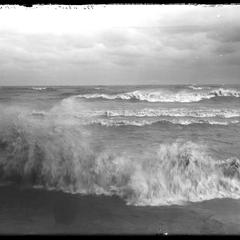 Lake Michigan northeaster - meeting of the waves - October