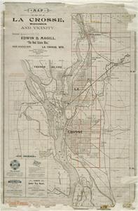Map of the city of La Crosse, Wisconsin, and vicinity