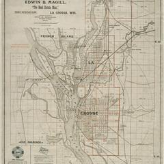 Map of the city of La Crosse, Wisconsin, and vicinity