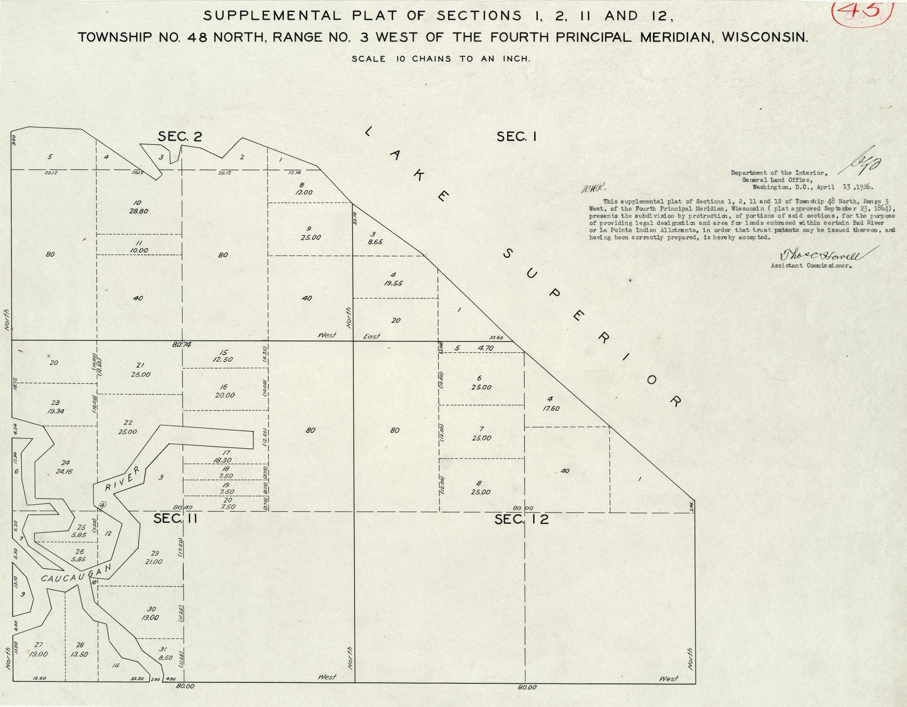 [Public Land Survey System map: Wisconsin Township 48 North, Range 03 West]
