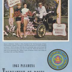 1963 Pasadena Tournament of Roses booklet