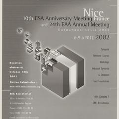 Euroanaesthesia Annual Meeting 2002 advertisement