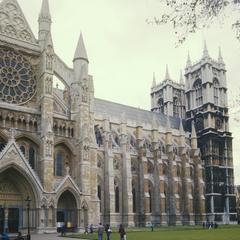 Westminster Abbey exterior north transept and nave