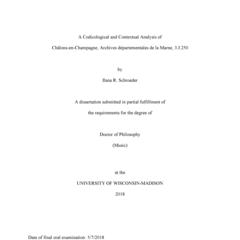 A Codicological and Contextual Analysis of Châlons-en-Champagne, Archives départementales de la Marne, 3.J.250