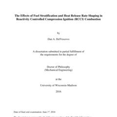 The Effects of Fuel Stratification and Heat Release Rate Shaping in Reactivity Controlled Compression Ignition (RCCI) Combustion