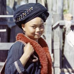 A Yao (Iu Mien) girl in Nam Kheung in Houa Khong Province