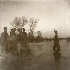 Ice skaters on the Fox River