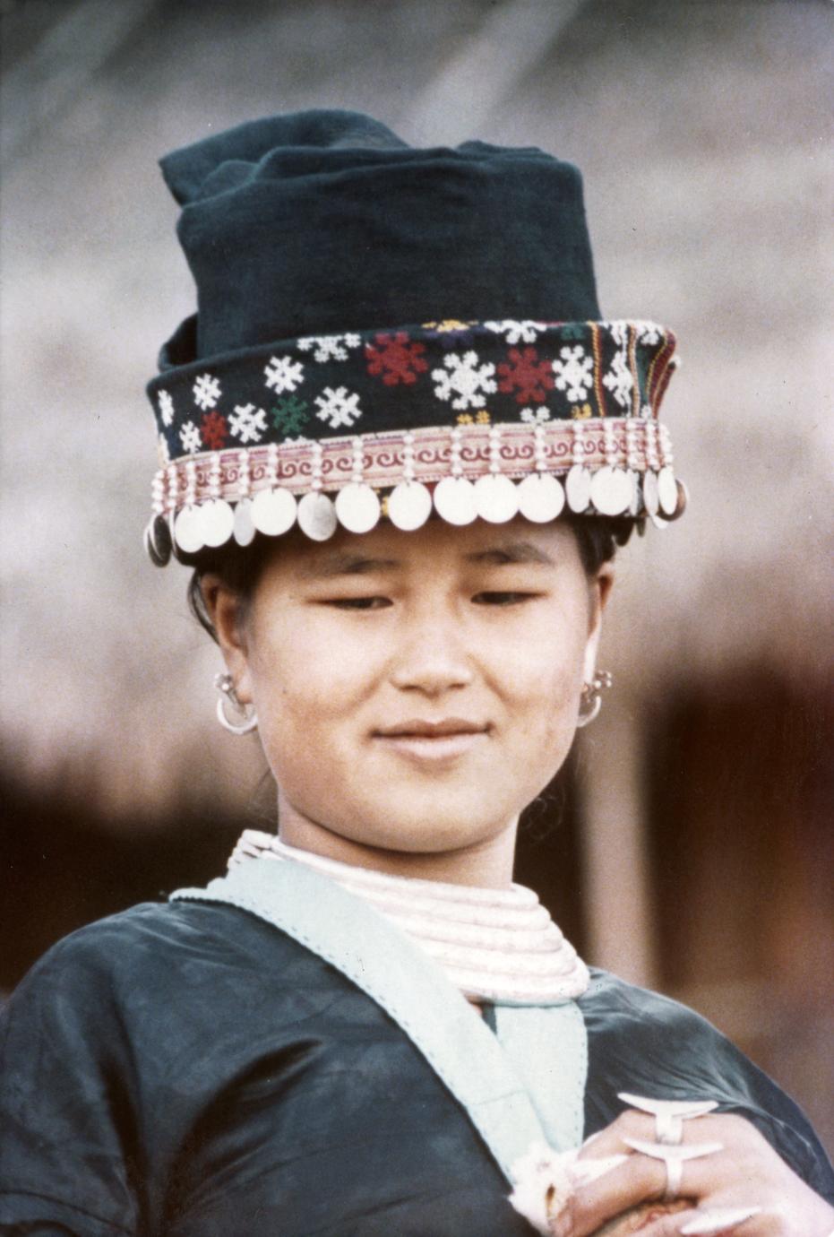 A White Hmong woman in the village of Nam Phet in Houa Khong Province