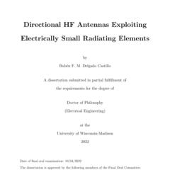 Directional HF Antennas Exploiting Electrically Small Radiating Elements