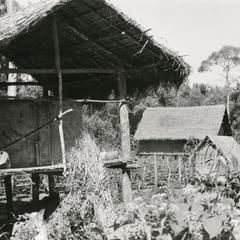 Typical rice storage shed in a village in Attapu Province
