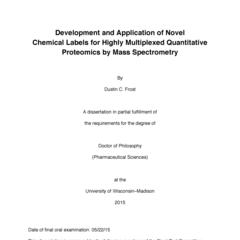 Development and Application of Novel Chemical Labels for Highly Multiplexed Quantitative Proteomics by Mass Spectrometry