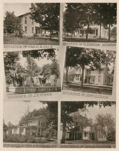 Six houses in Evansville, Wisconsin