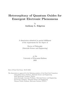 Heteroepitaxy of Quantum Oxides for Emergent Electronic Phenomena