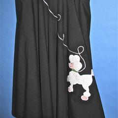 Black cotton poodle skirt