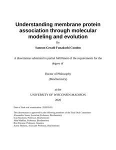Understanding membrane protein association through molecular modeling and evolution