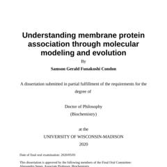 Understanding membrane protein association through molecular modeling and evolution
