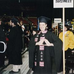 Female student at 2005 graduation