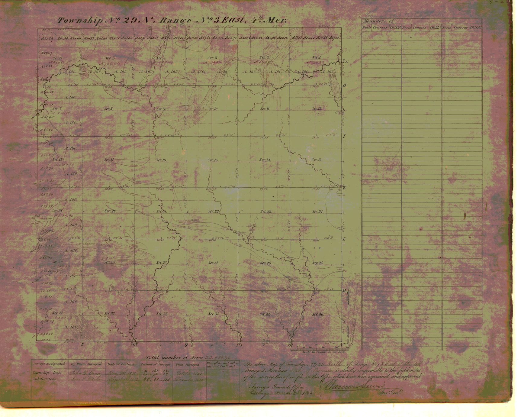 [Public Land Survey System map: Wisconsin Township 29 North, Range 03 East]