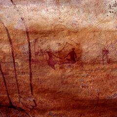 Petroglyph : Large and Small Human Figures