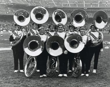 Marching band tuba section
