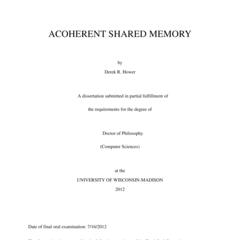 Acoherent Shared Memory