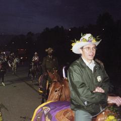 Chief Mike Dombeck and other members of the Forest Service ride in the Rose Parade