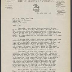 Correspondence between Regent W.J. Campbell and President E.B. Fred
