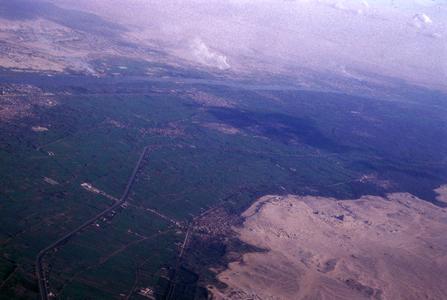 Aerial View Showing Meeting of Desert and Agricultural Land