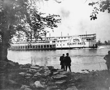 Side view of the Saint Paul from shore