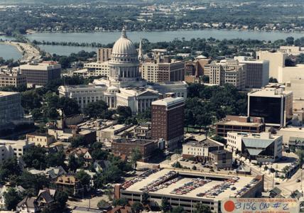 Wisconsin State Capitol building aerial