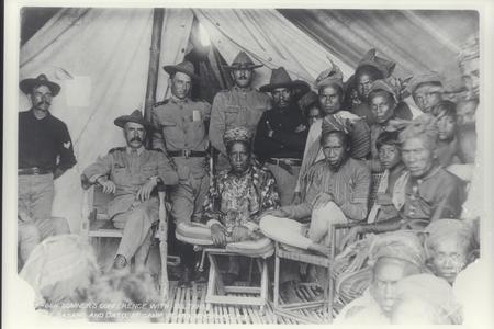 Conference between General Sumner and the Sultans of Bayang and Dato, Mindanao, 1899-1902