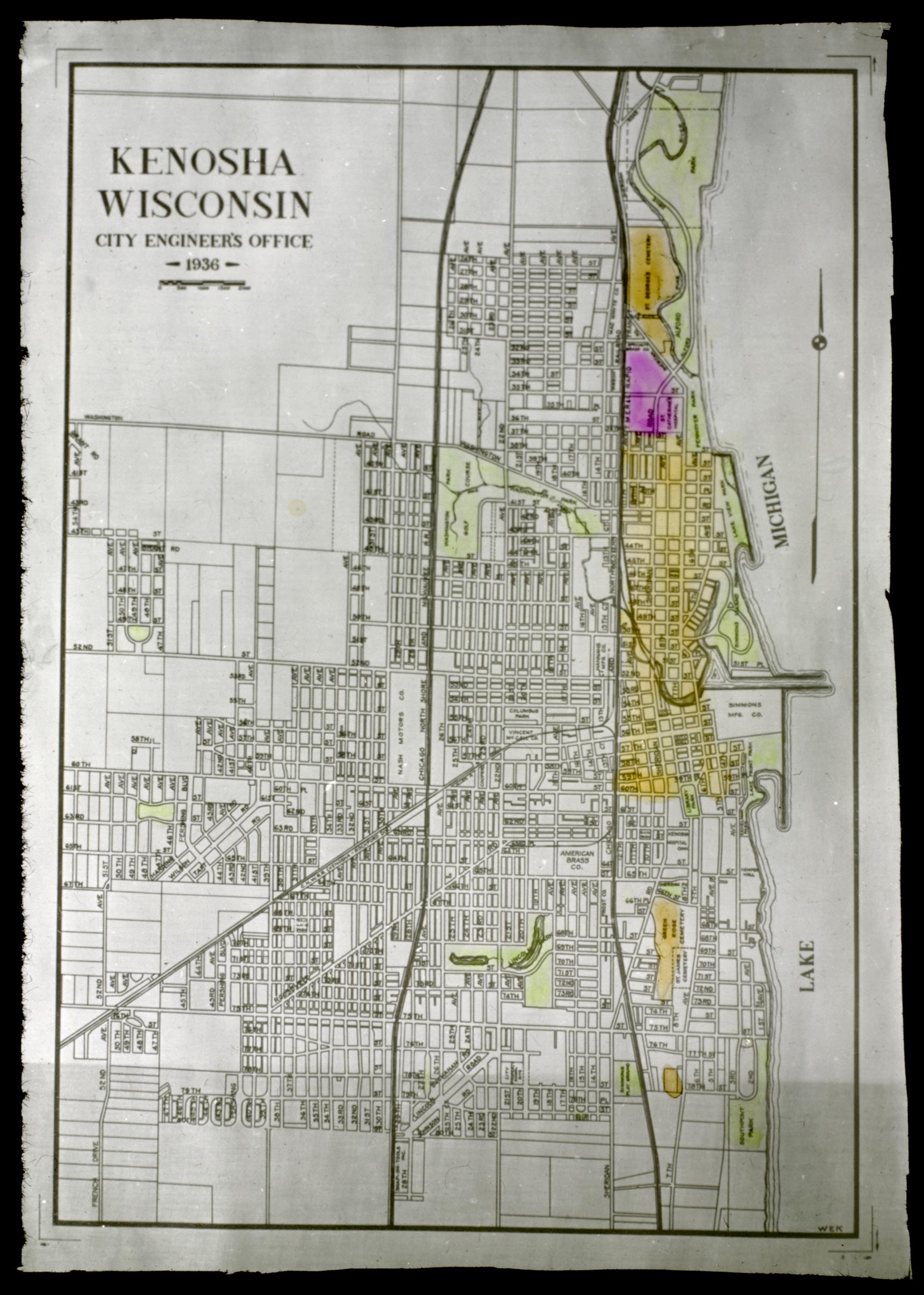 ‎Map of the City of Kenosha UWDC UWMadison Libraries