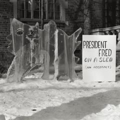 "President Fred on a Sled (an abstract)"