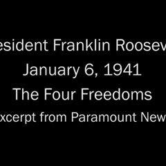 FDR delivers the Four Freedoms speech