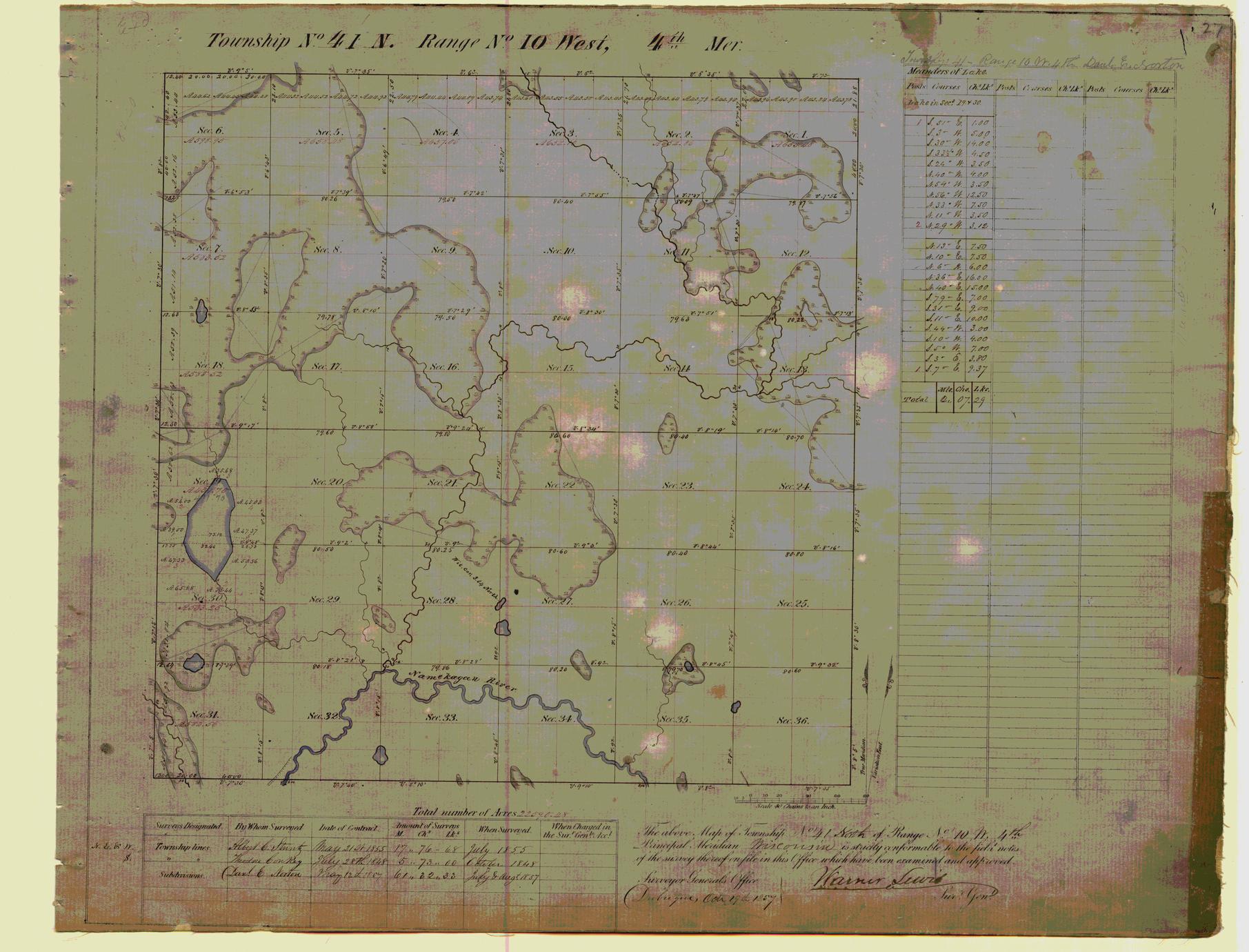 [Public Land Survey System map: Wisconsin Township 41 North, Range 10 West]