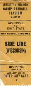 Wisconsin vs. Iowa State sideline pass