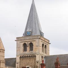 Rochester Cathedral exterior central tower from the north