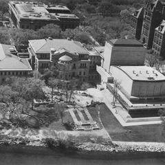 Aerial view of Union building and terrace