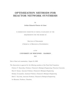 Optimization Methods for Reactor Network Synthesis