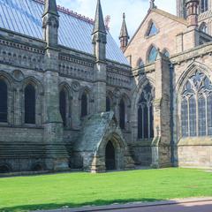 Hereford Cathedral exterior from the northeast