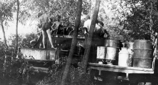 CCC workers on truck