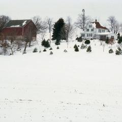 Springfield Corners farmstead in winter