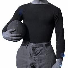 Unidentified man in football gear