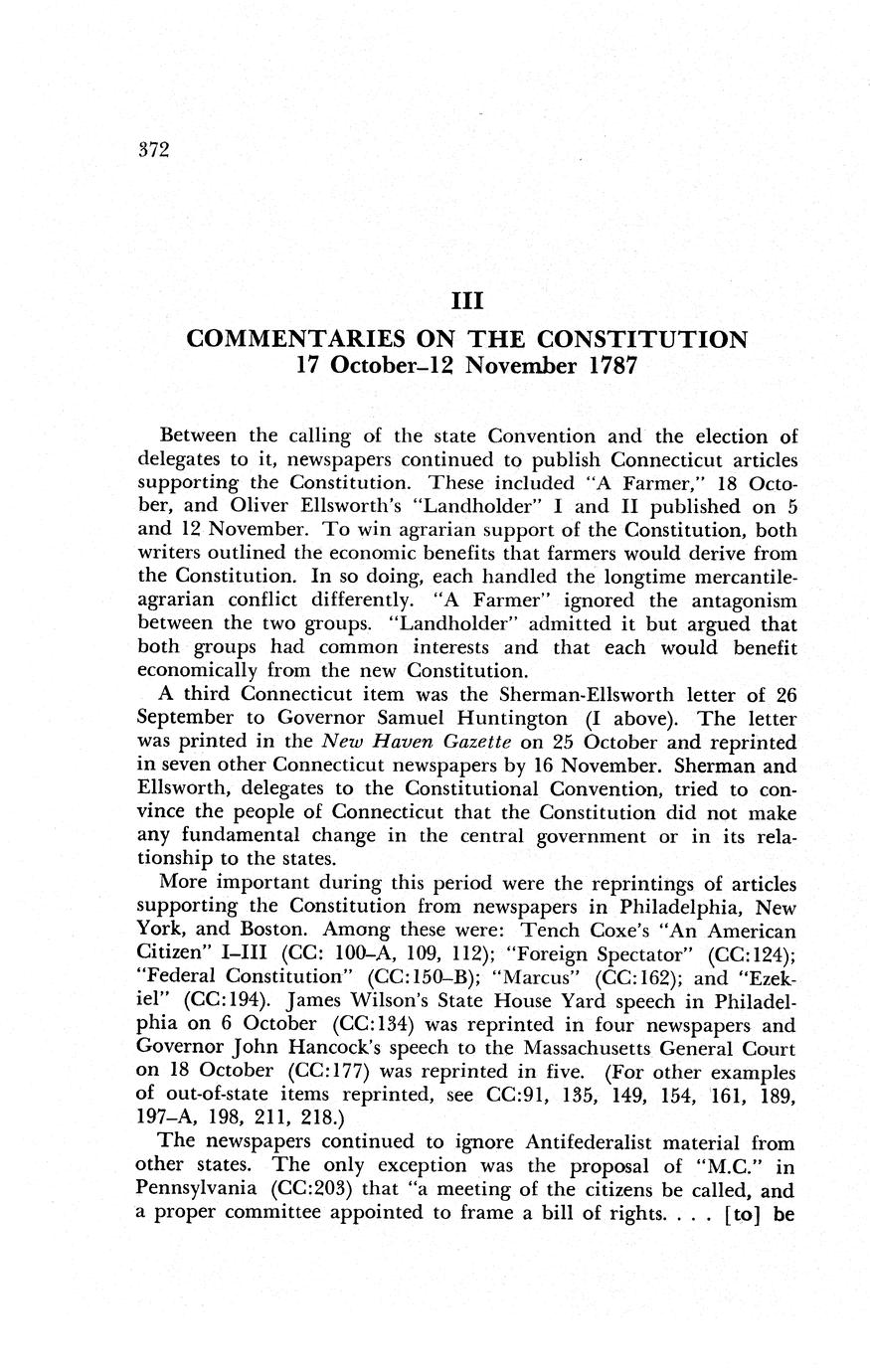 The Documentary History Of The Ratification Of The Constitution 30 Volumes Full View Uwdc